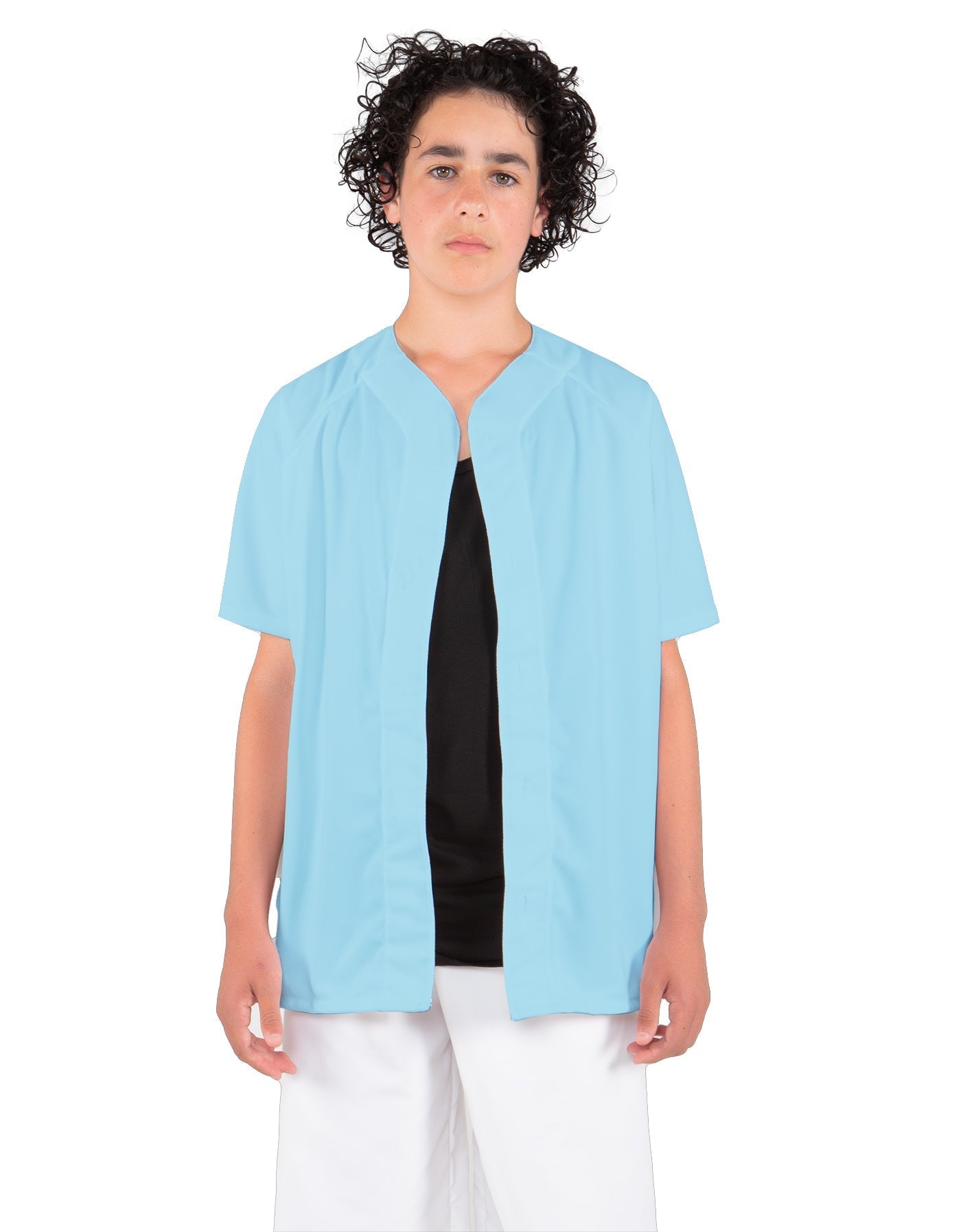 Solid Baseball Jersey With Snaps