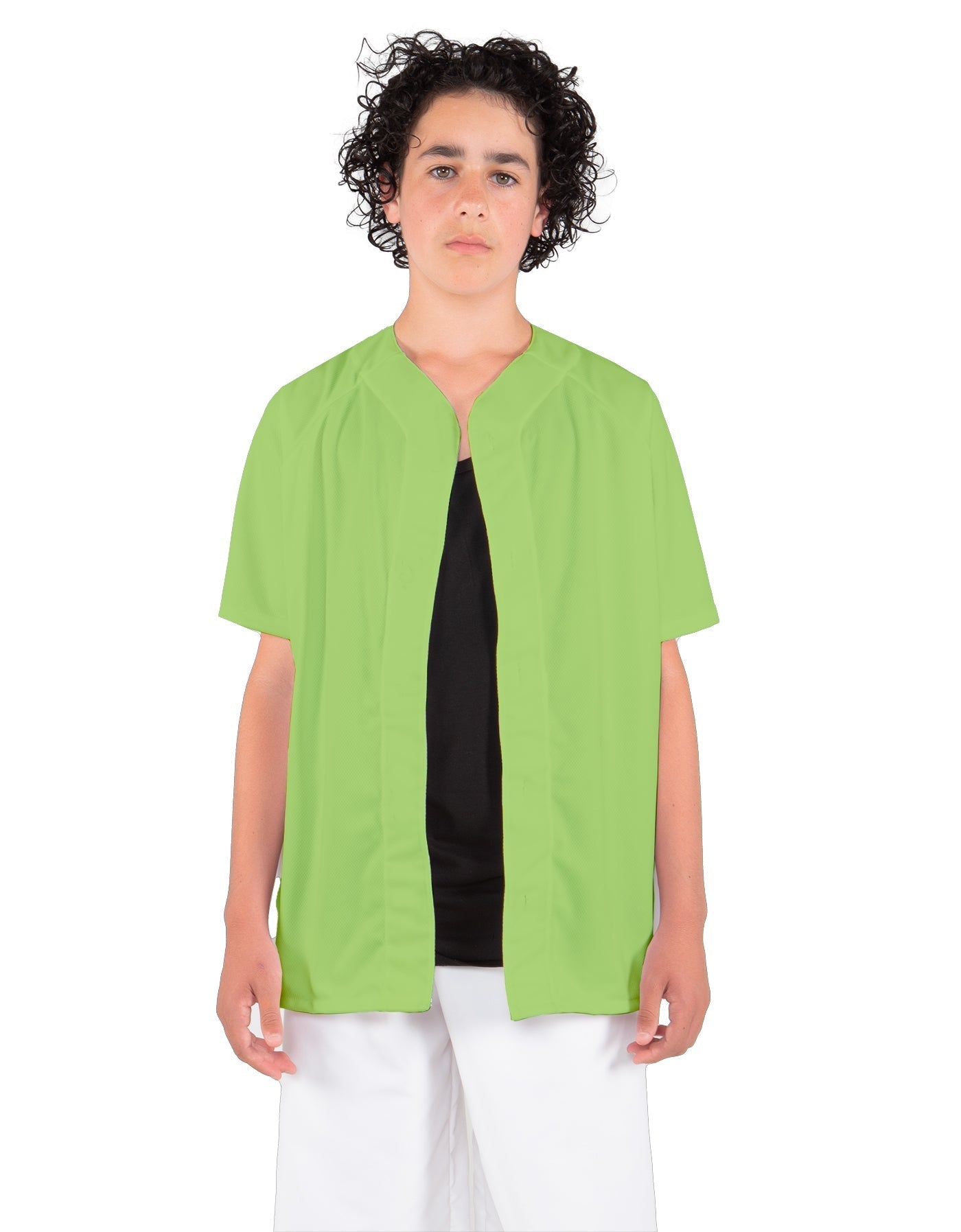 Solid Baseball Jersey With Snaps