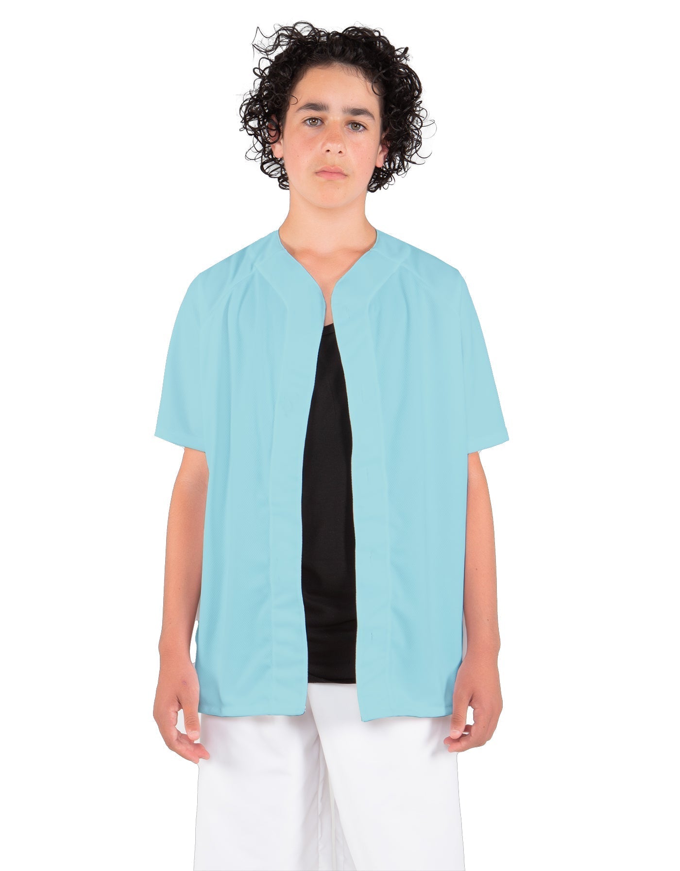 Solid Baseball Jersey With Snaps