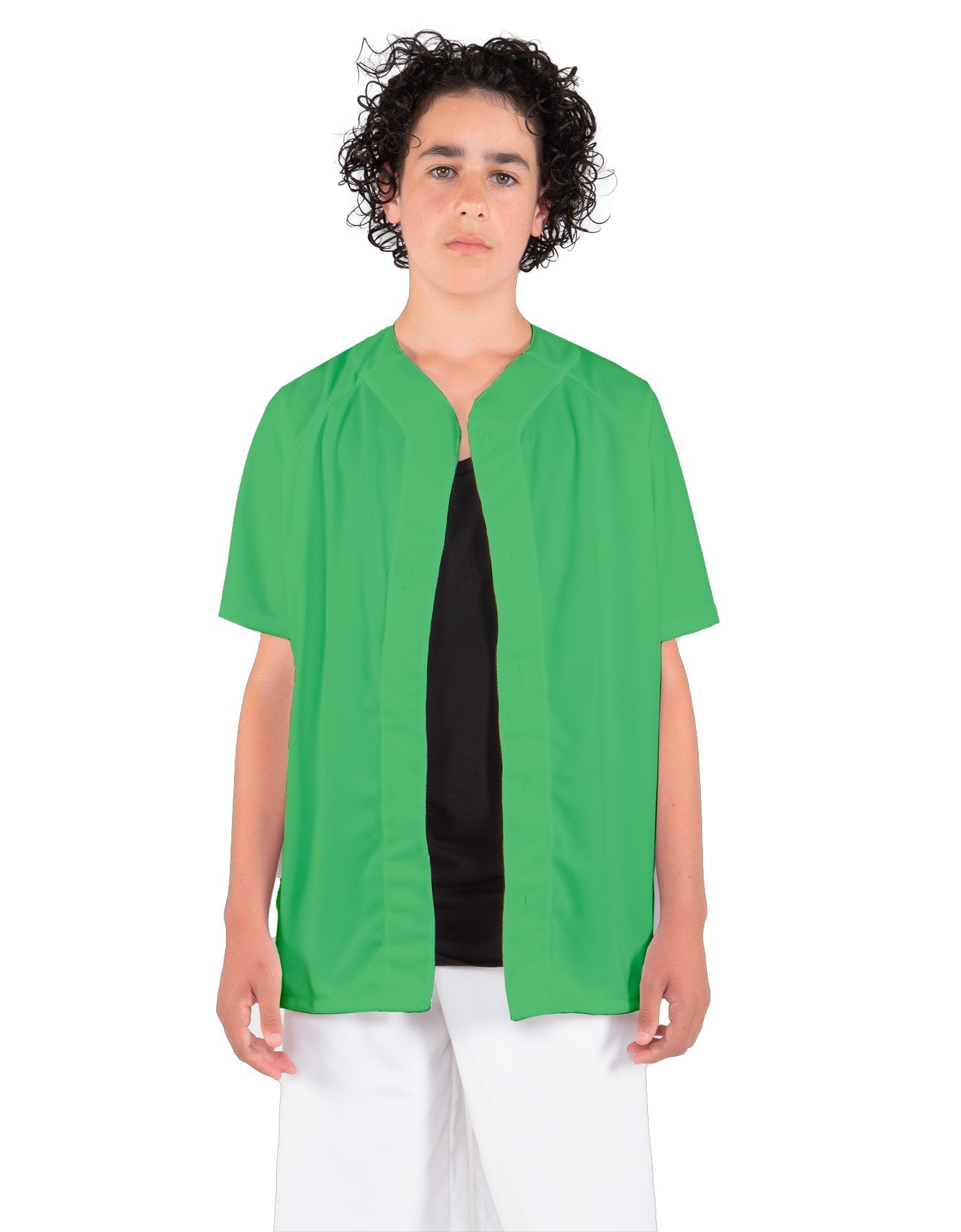 Solid Baseball Jersey With Snaps