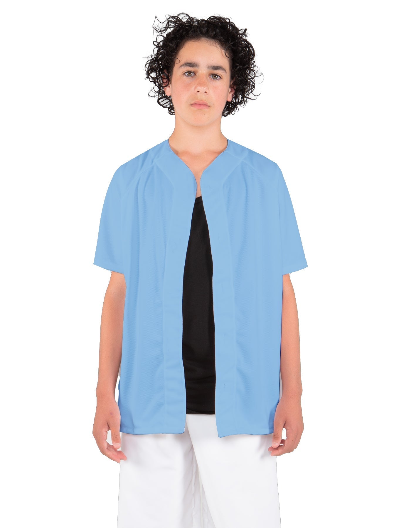 Solid Baseball Jersey With Snaps