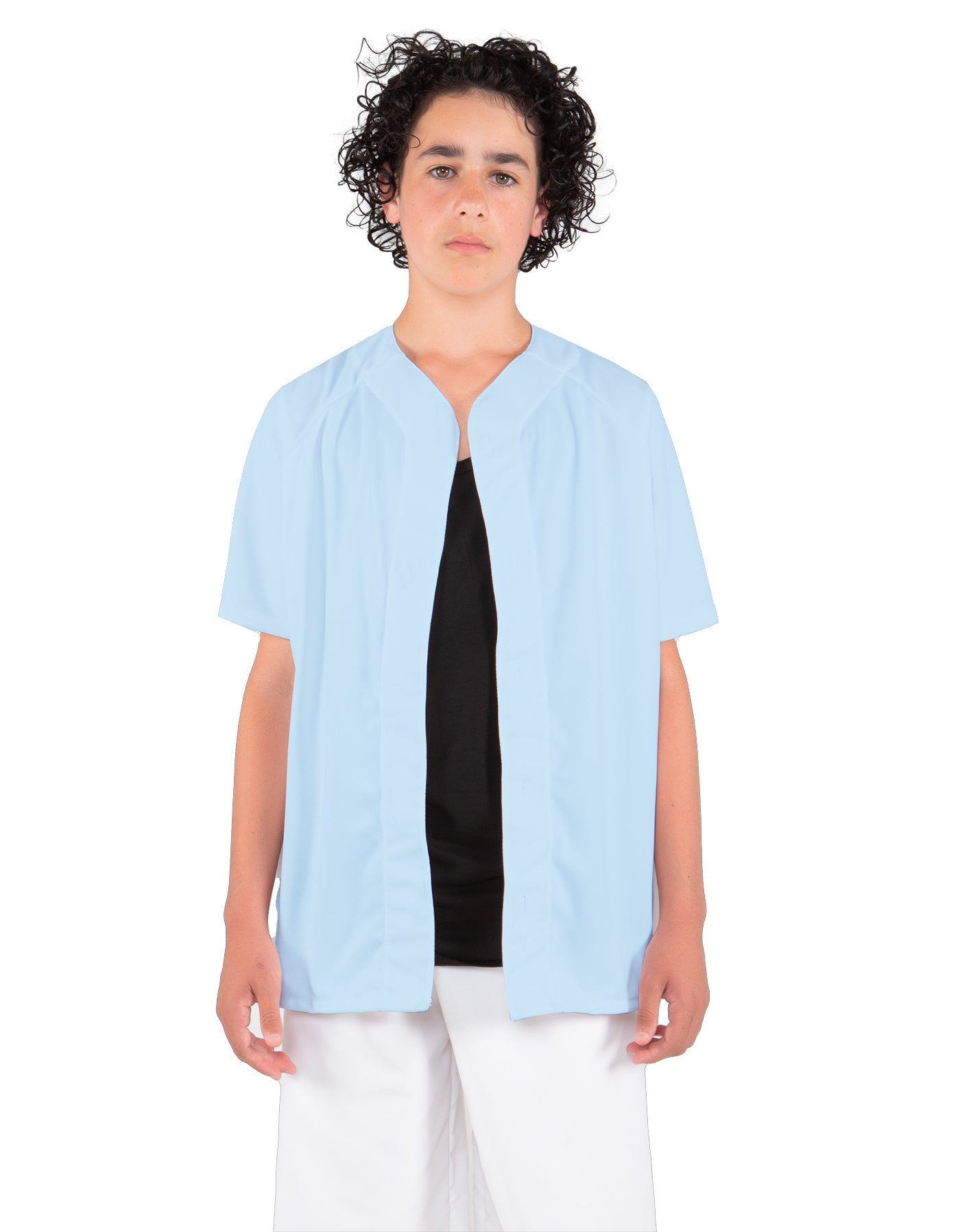 Solid Baseball Jersey With Snaps