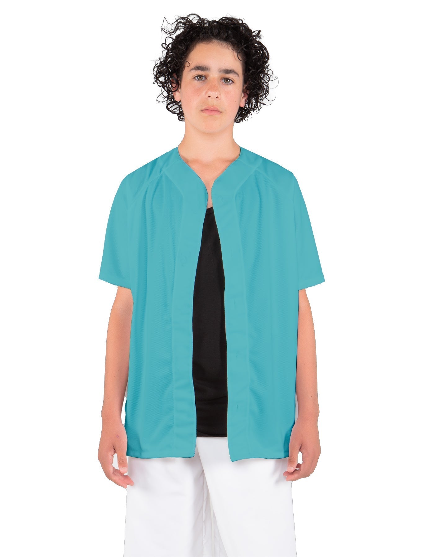Solid Baseball Jersey With Snaps
