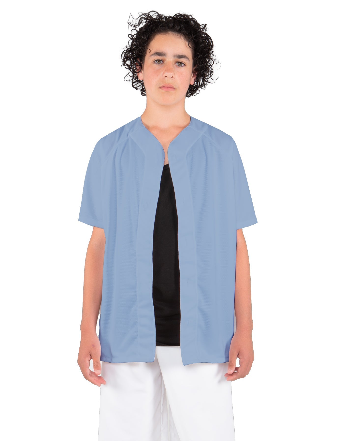 Solid Baseball Jersey With Snaps