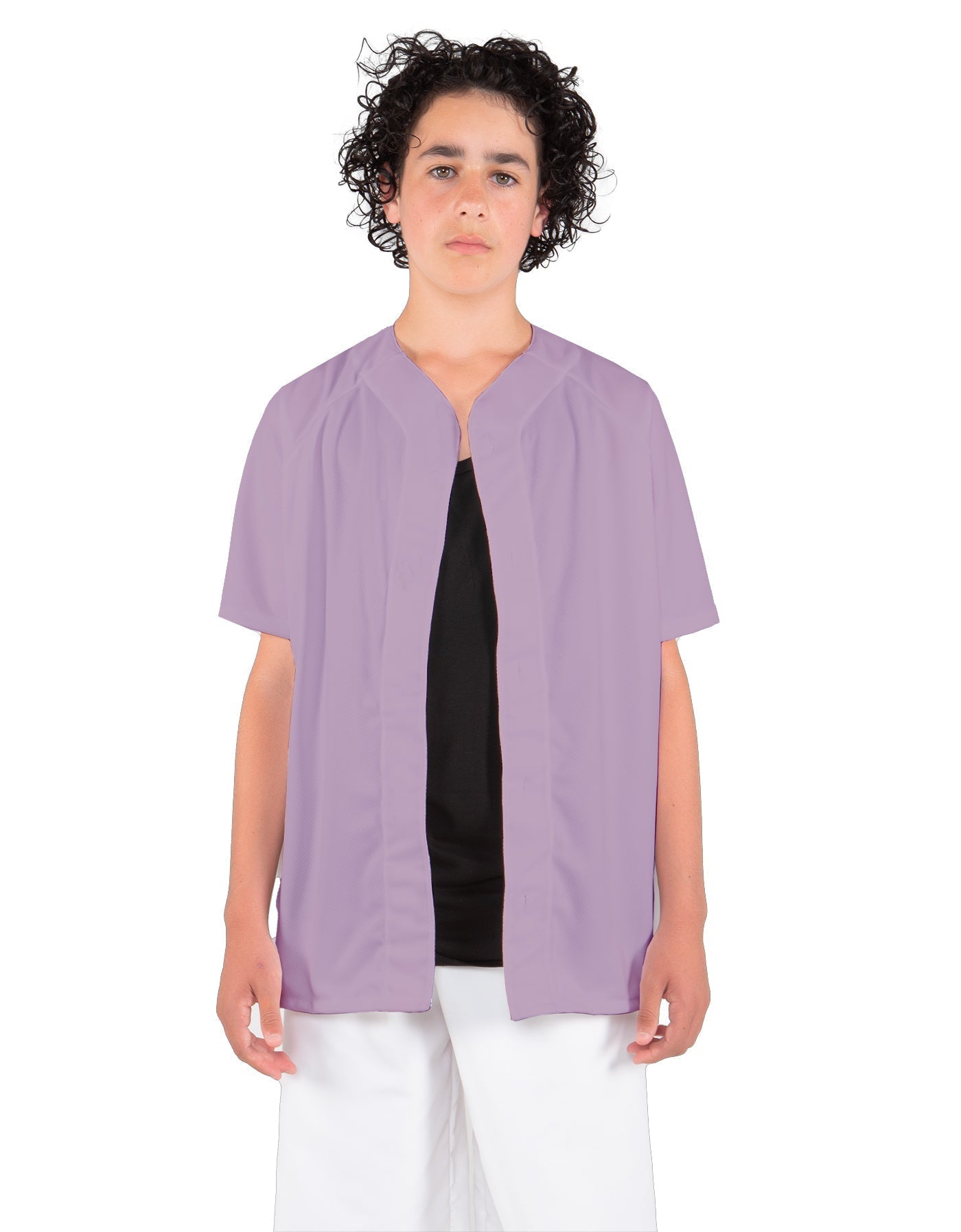Solid Baseball Jersey With Snaps