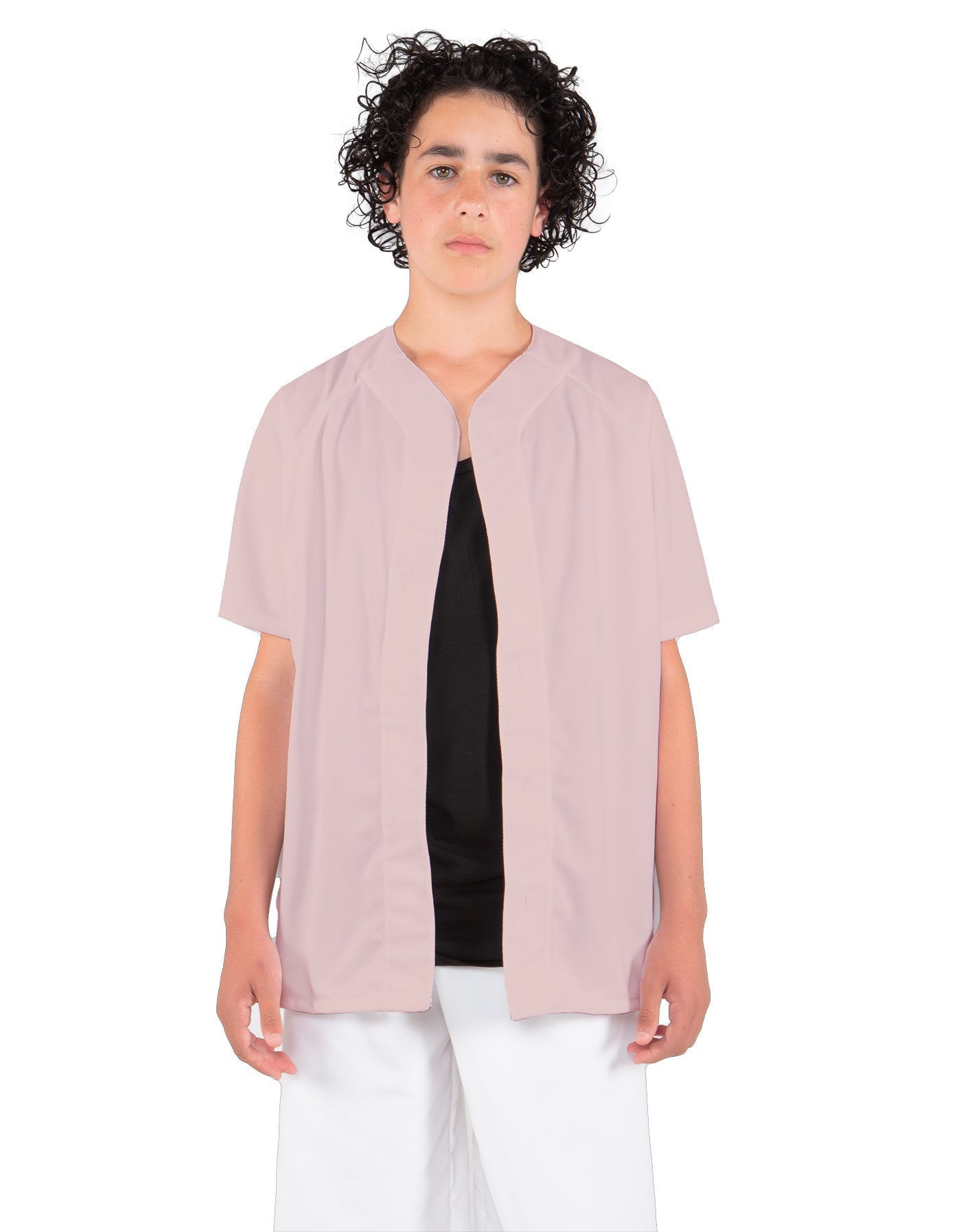 Solid Baseball Jersey With Snaps