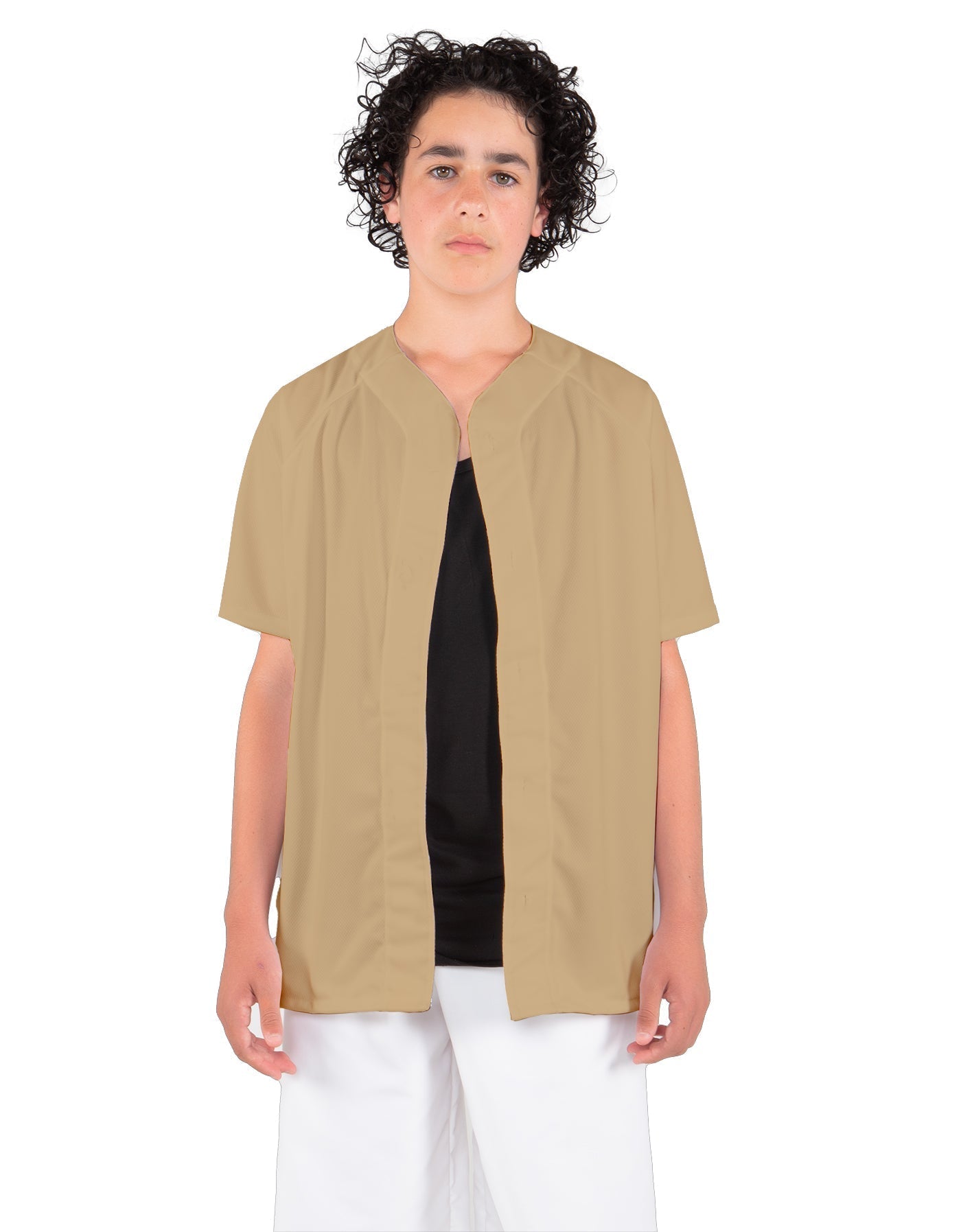 Solid Baseball Jersey With Snaps