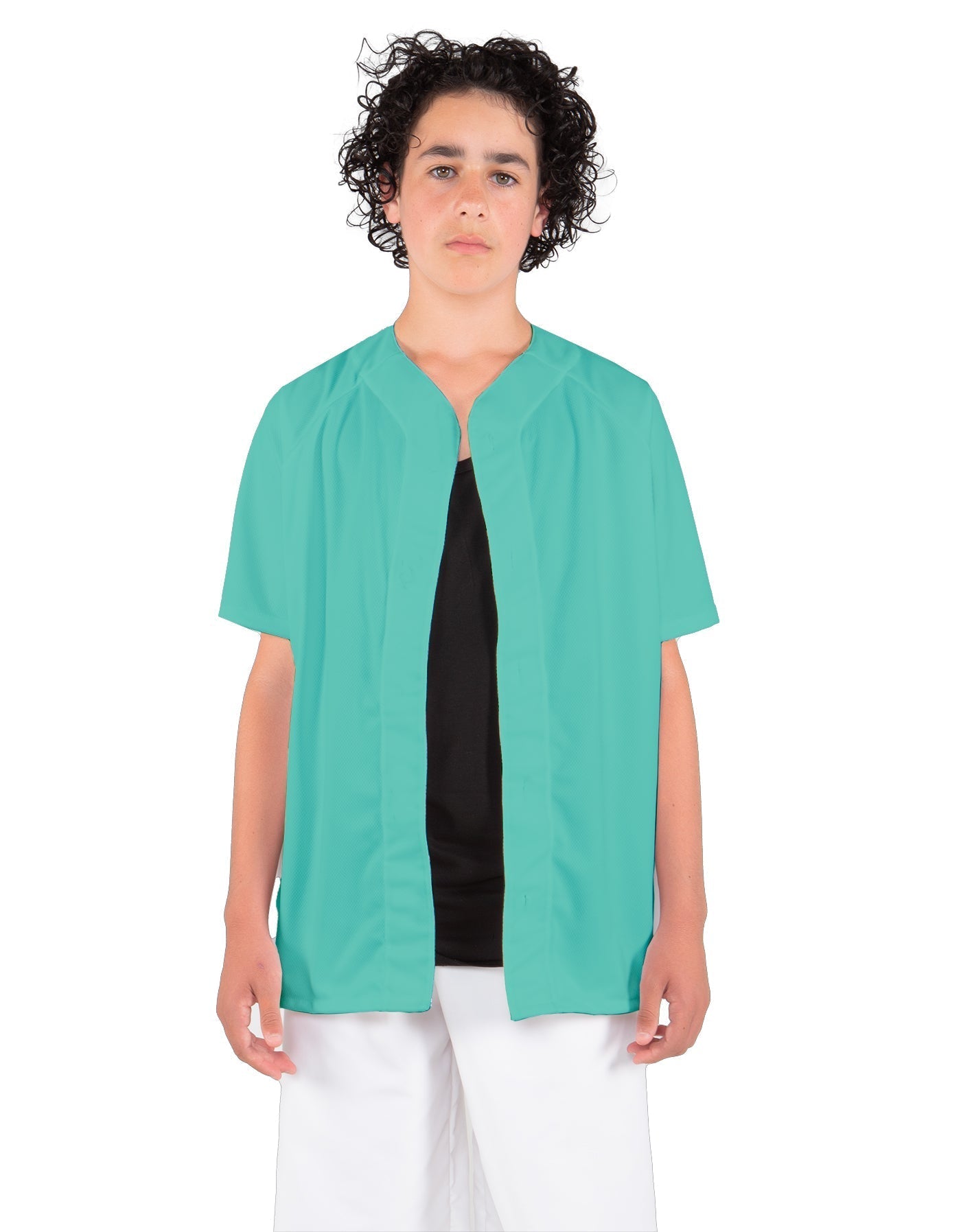 Solid Baseball Jersey With Snaps
