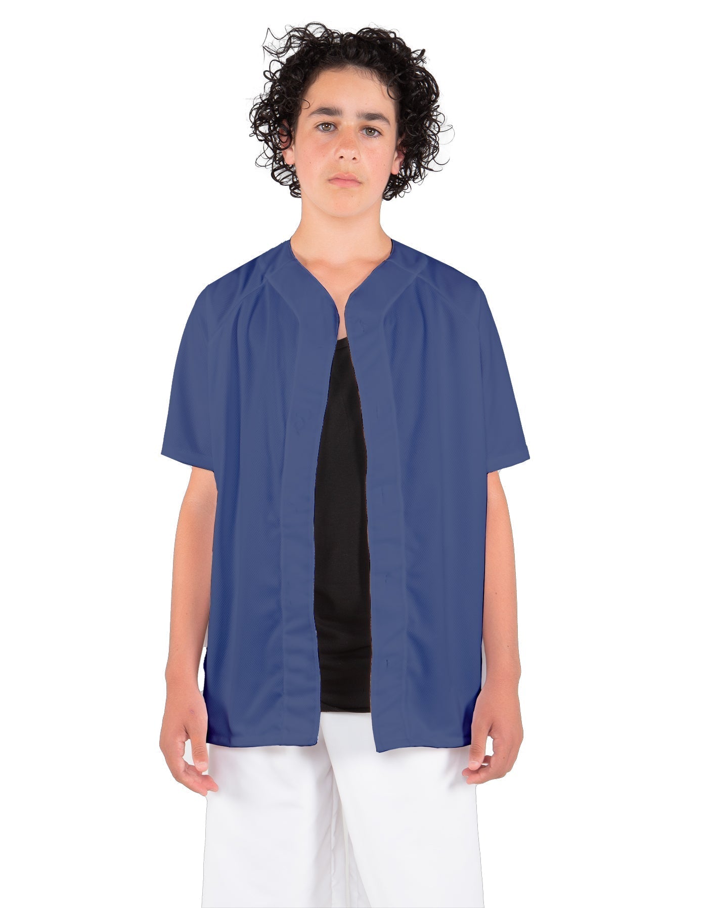 Solid Baseball Jersey With Snaps