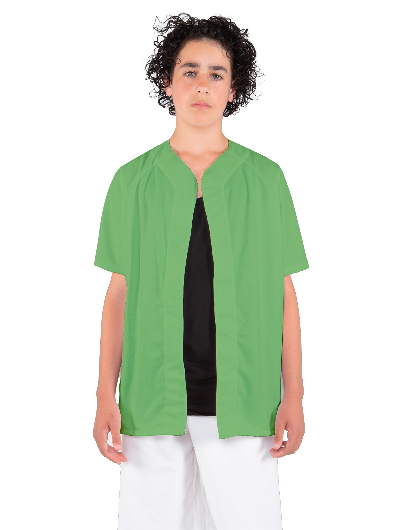 Solid Baseball Jersey With Snaps
