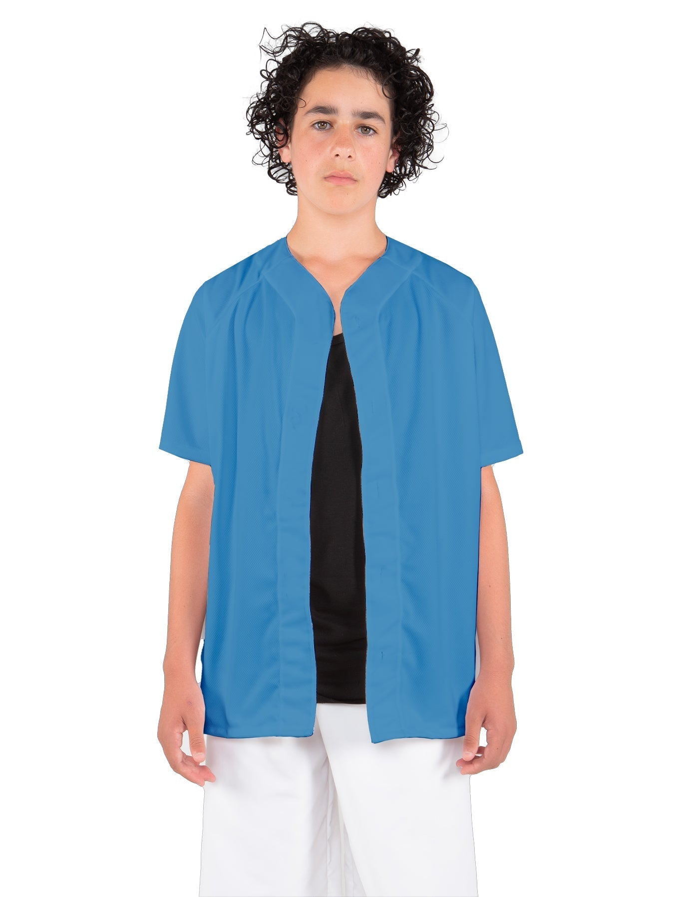 Solid Baseball Jersey With Snaps