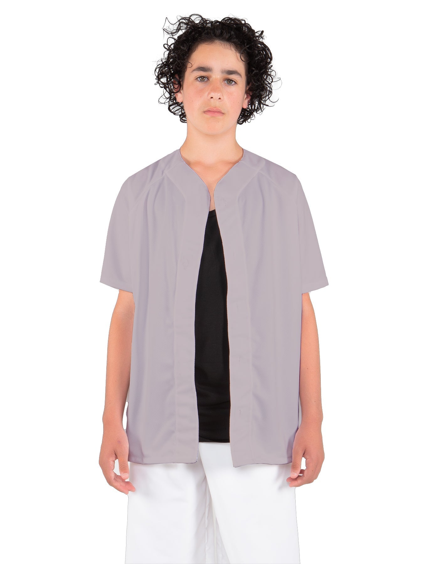 Solid Baseball Jersey With Snaps