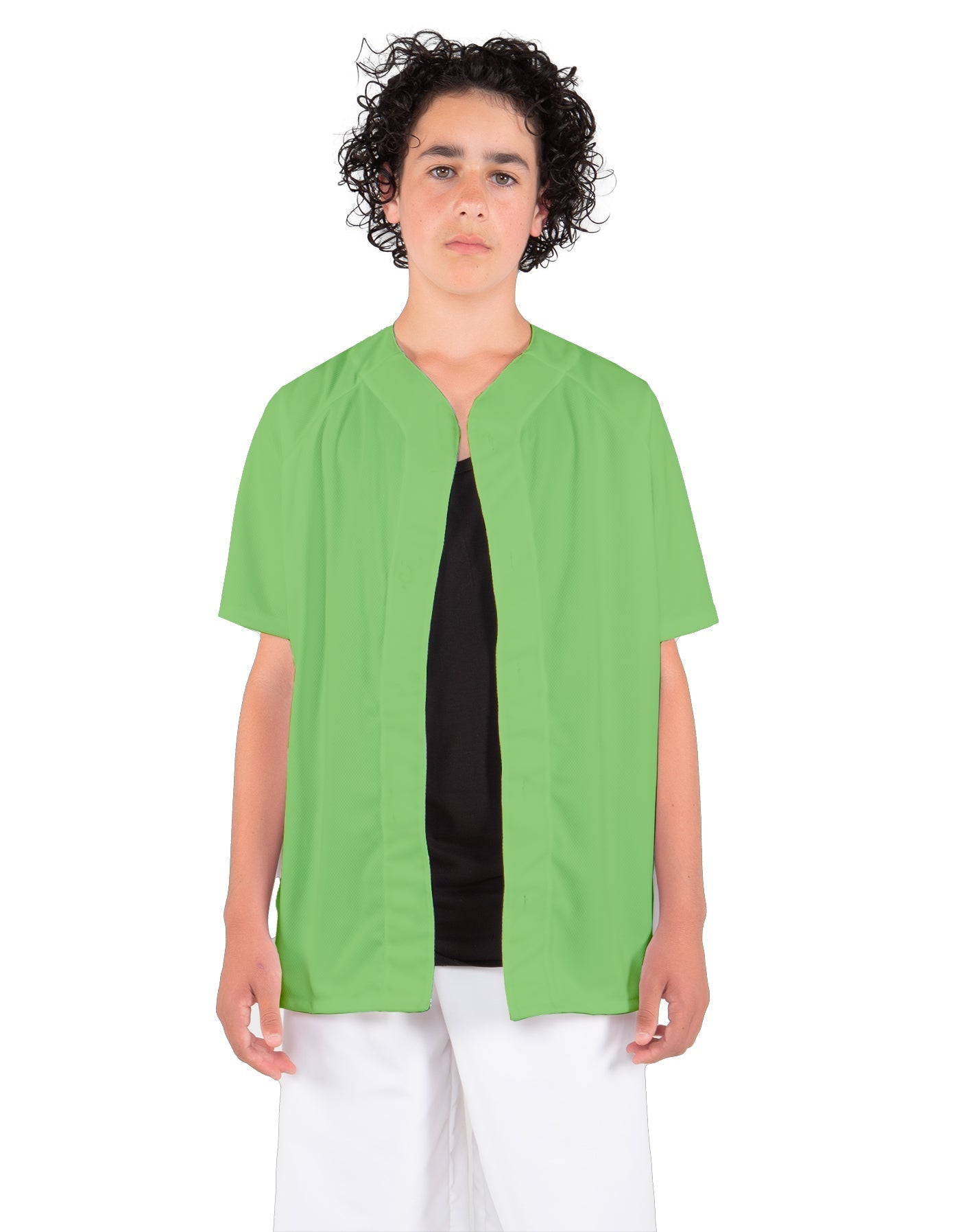 Solid Baseball Jersey With Snaps