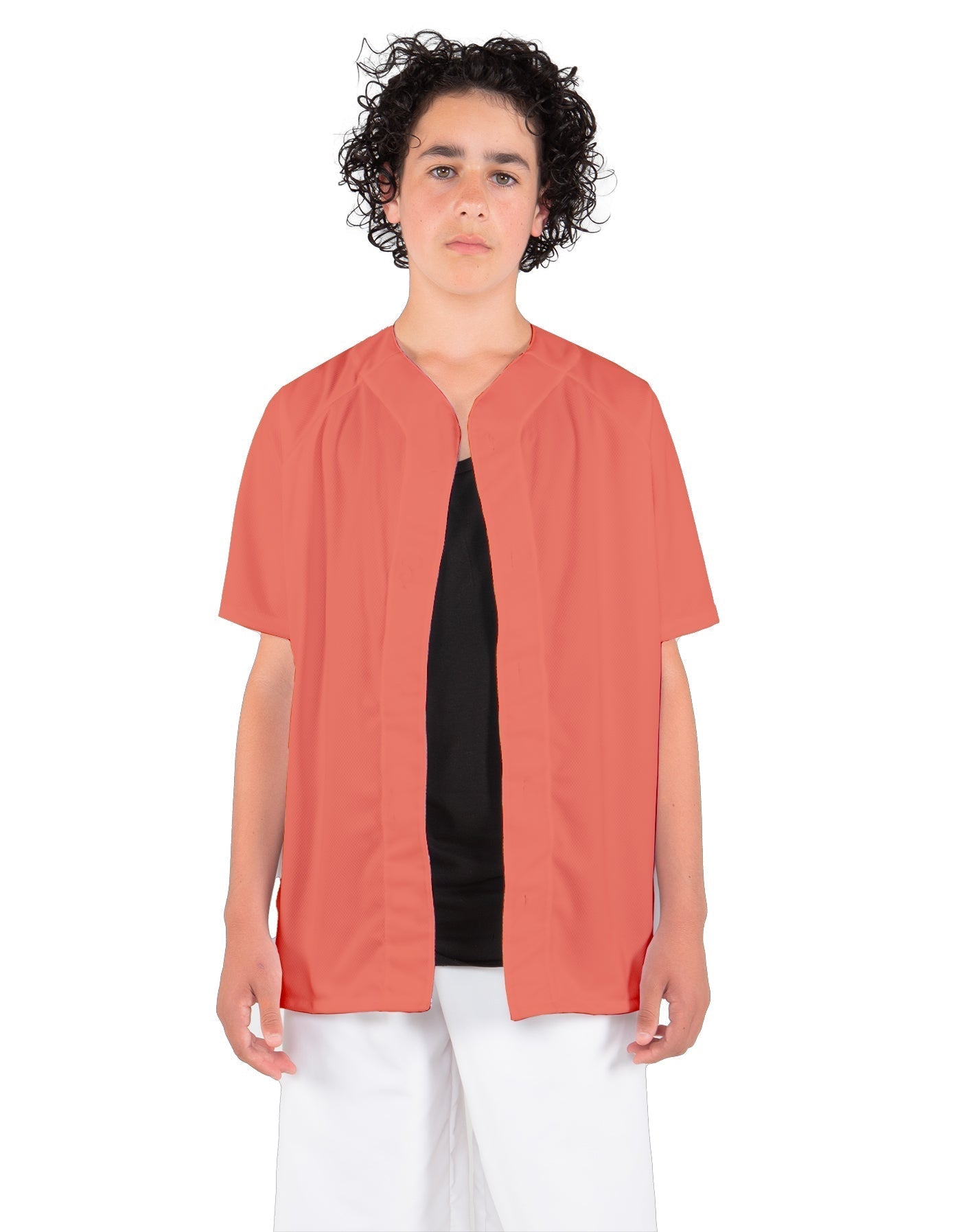 Solid Baseball Jersey With Snaps