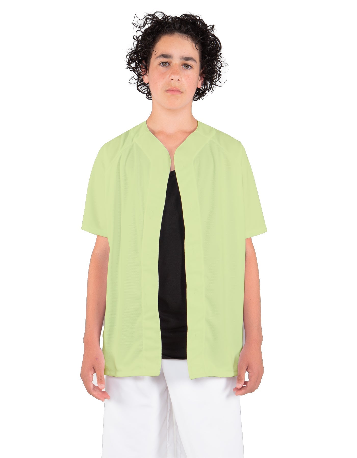 Solid Baseball Jersey With Snaps