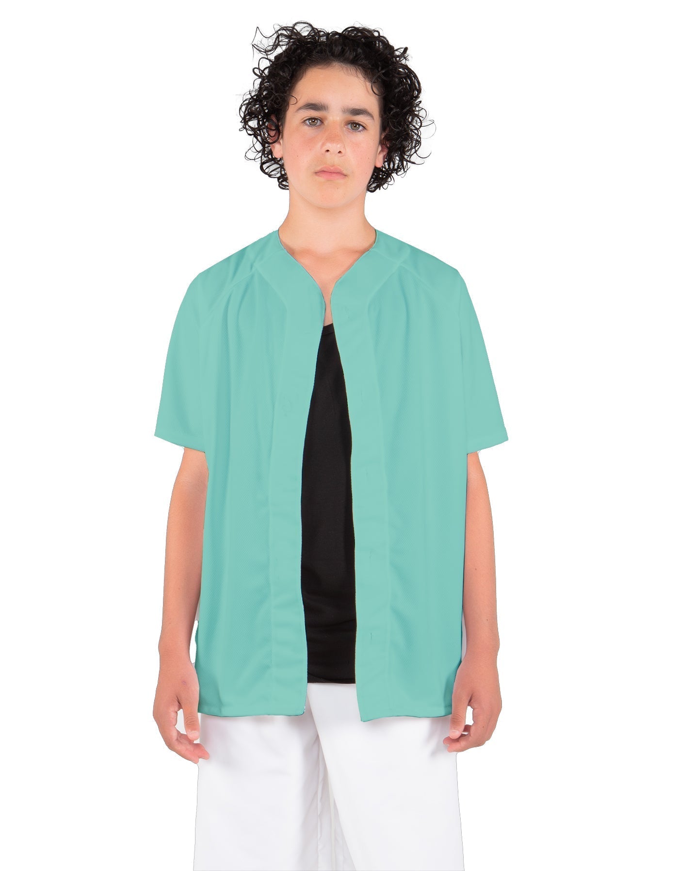 Solid Baseball Jersey With Snaps