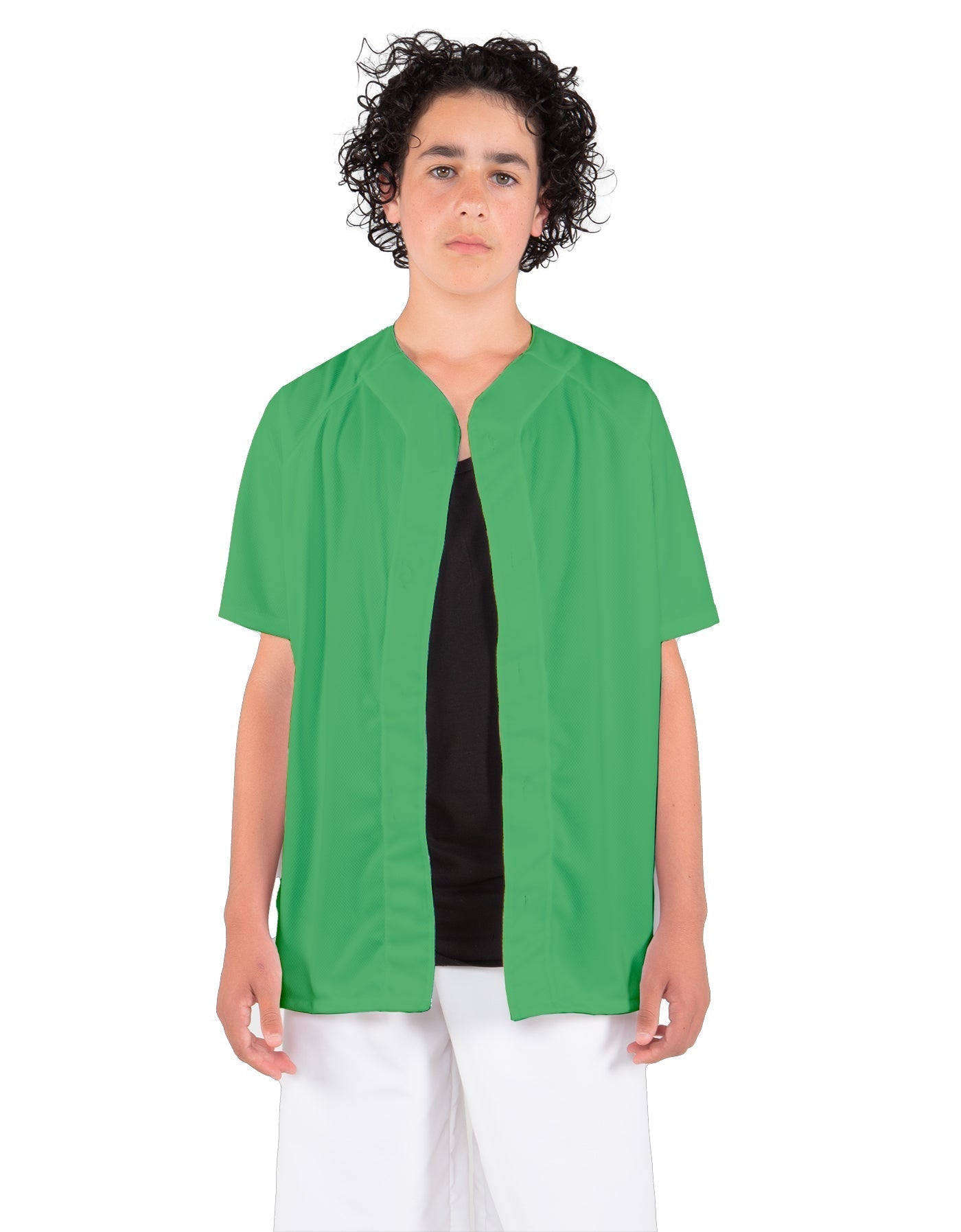 Solid Baseball Jersey With Snaps