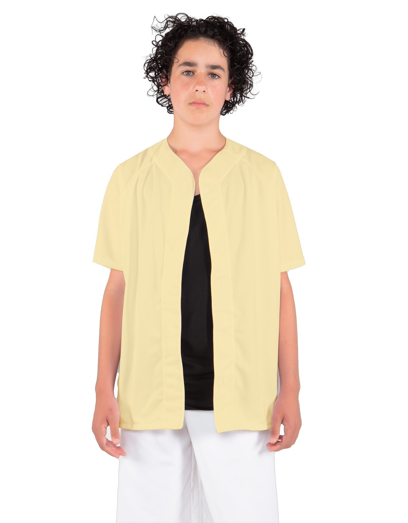 Solid Baseball Jersey With Snaps