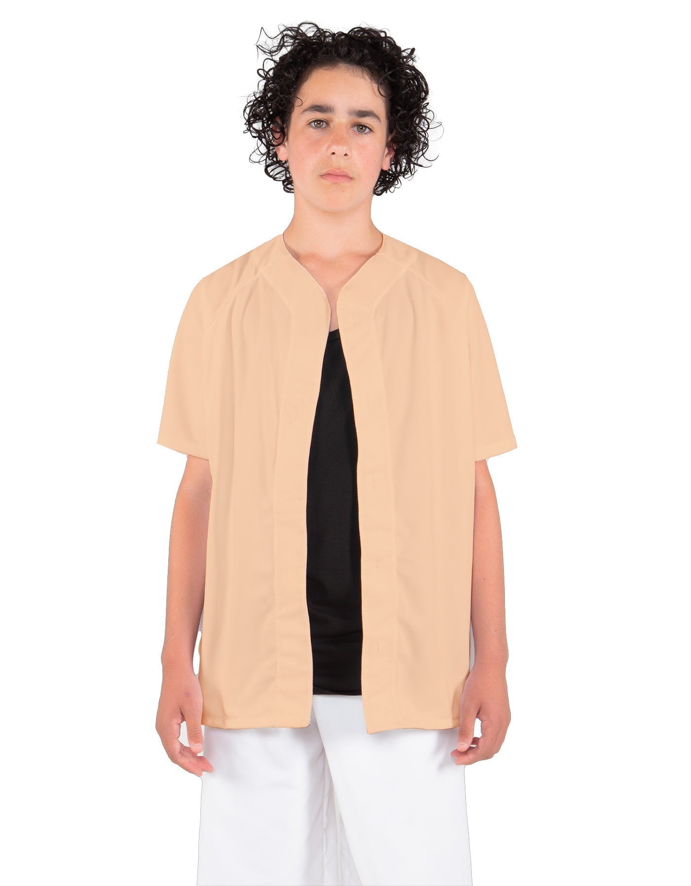 Solid Baseball Jersey With Snaps