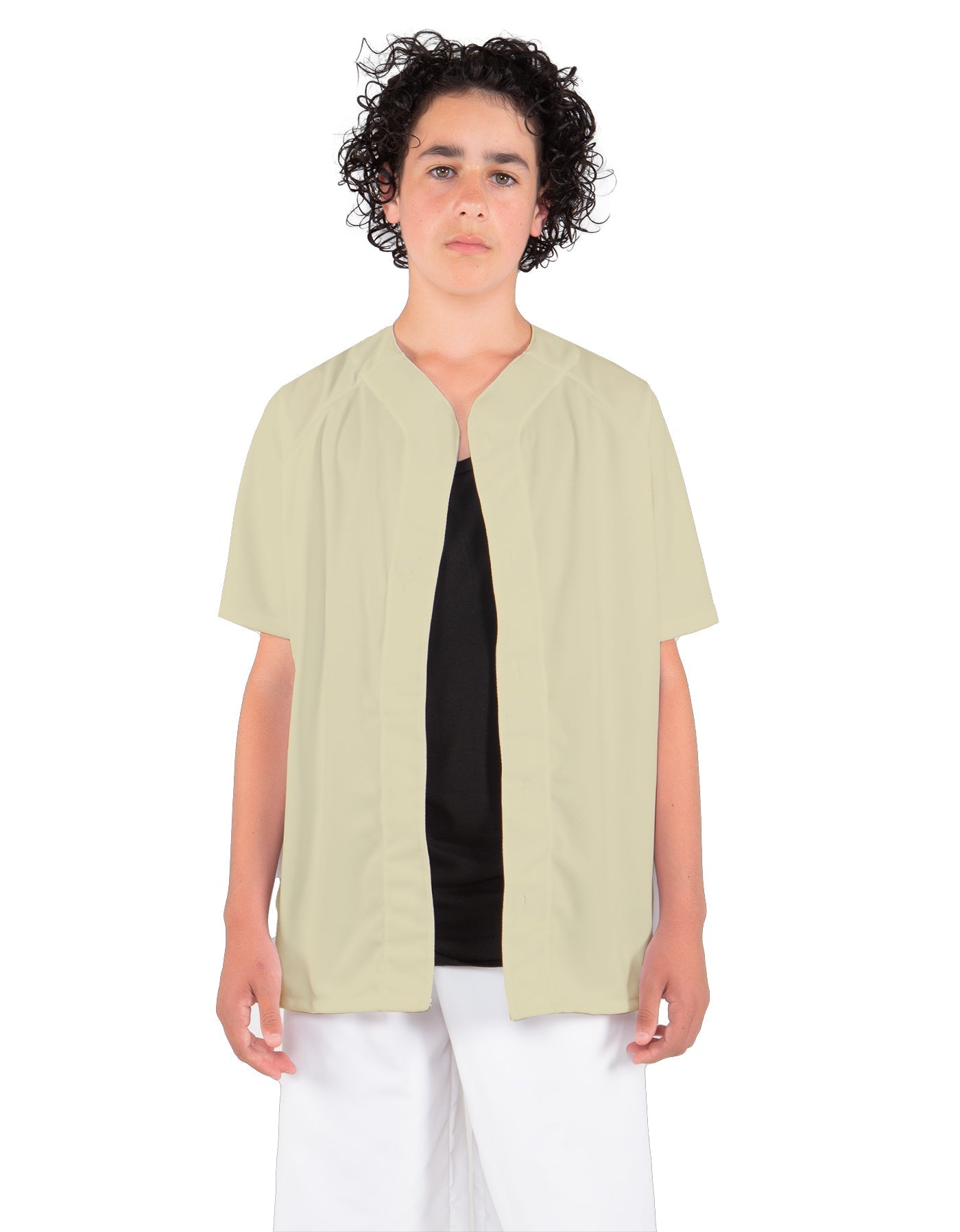 Solid Baseball Jersey With Snaps