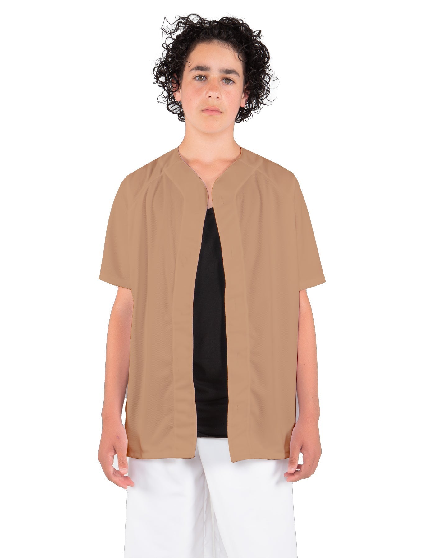 Solid Baseball Jersey With Snaps