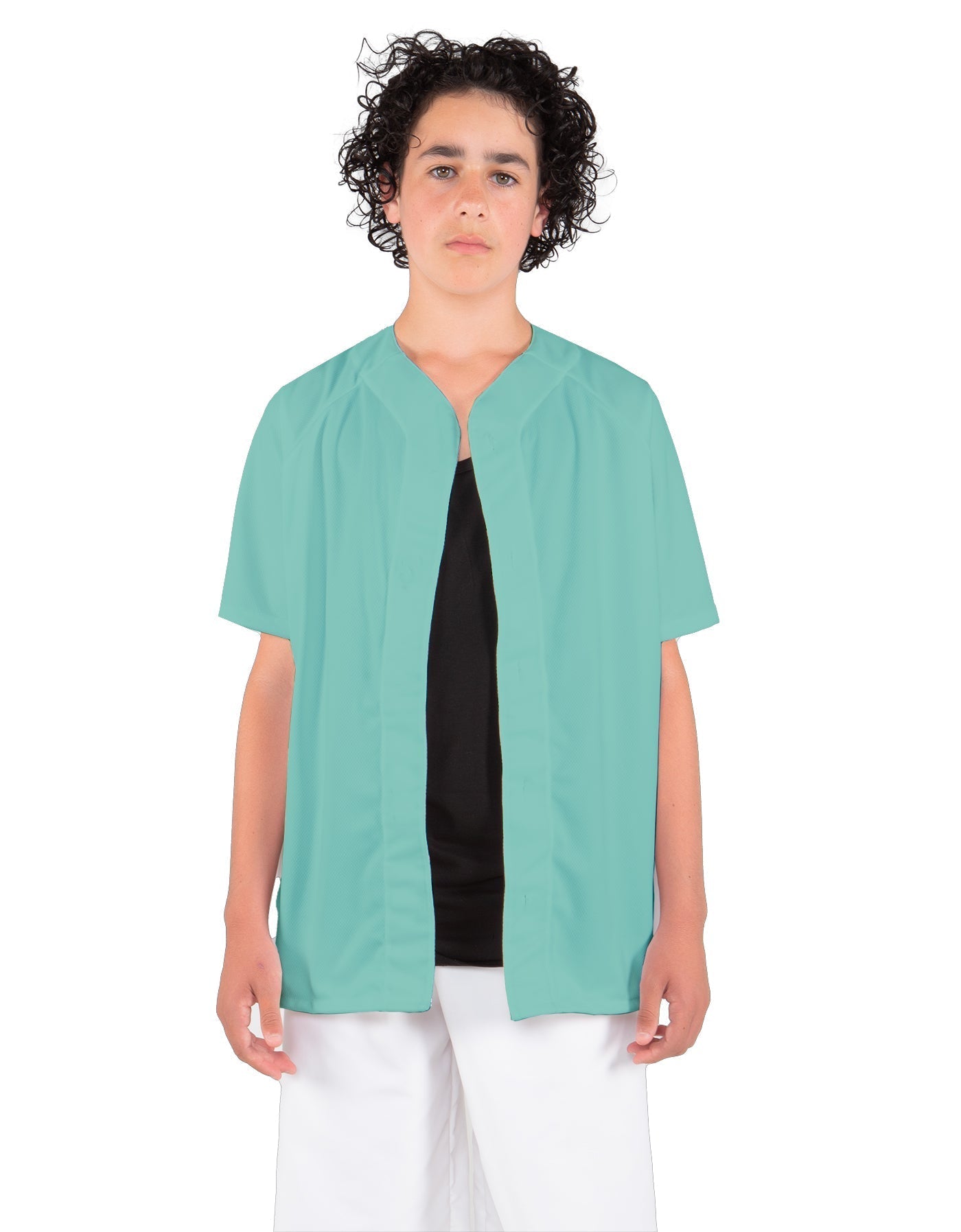 Solid Baseball Jersey With Snaps