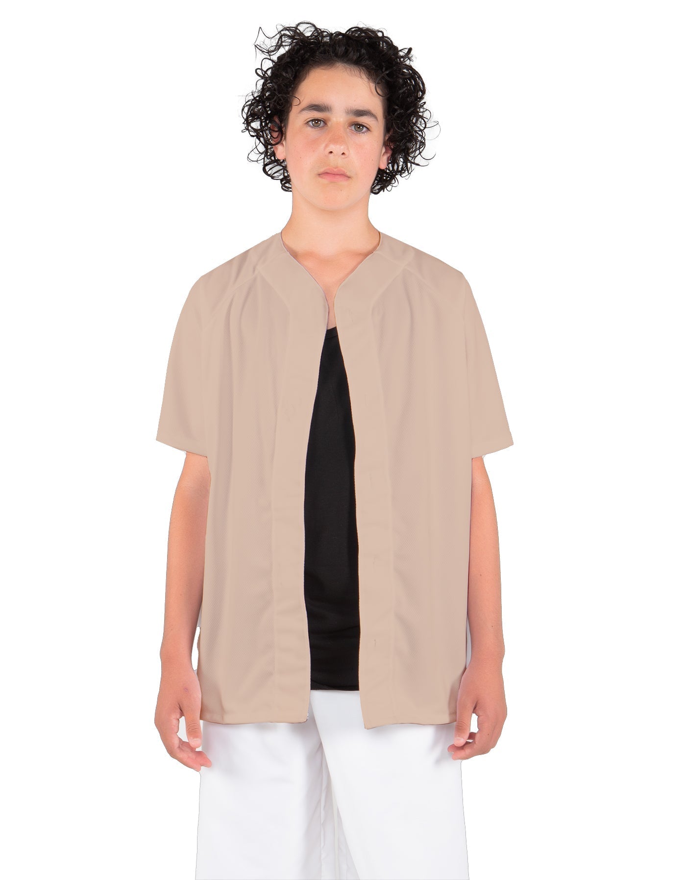 Solid Baseball Jersey With Snaps