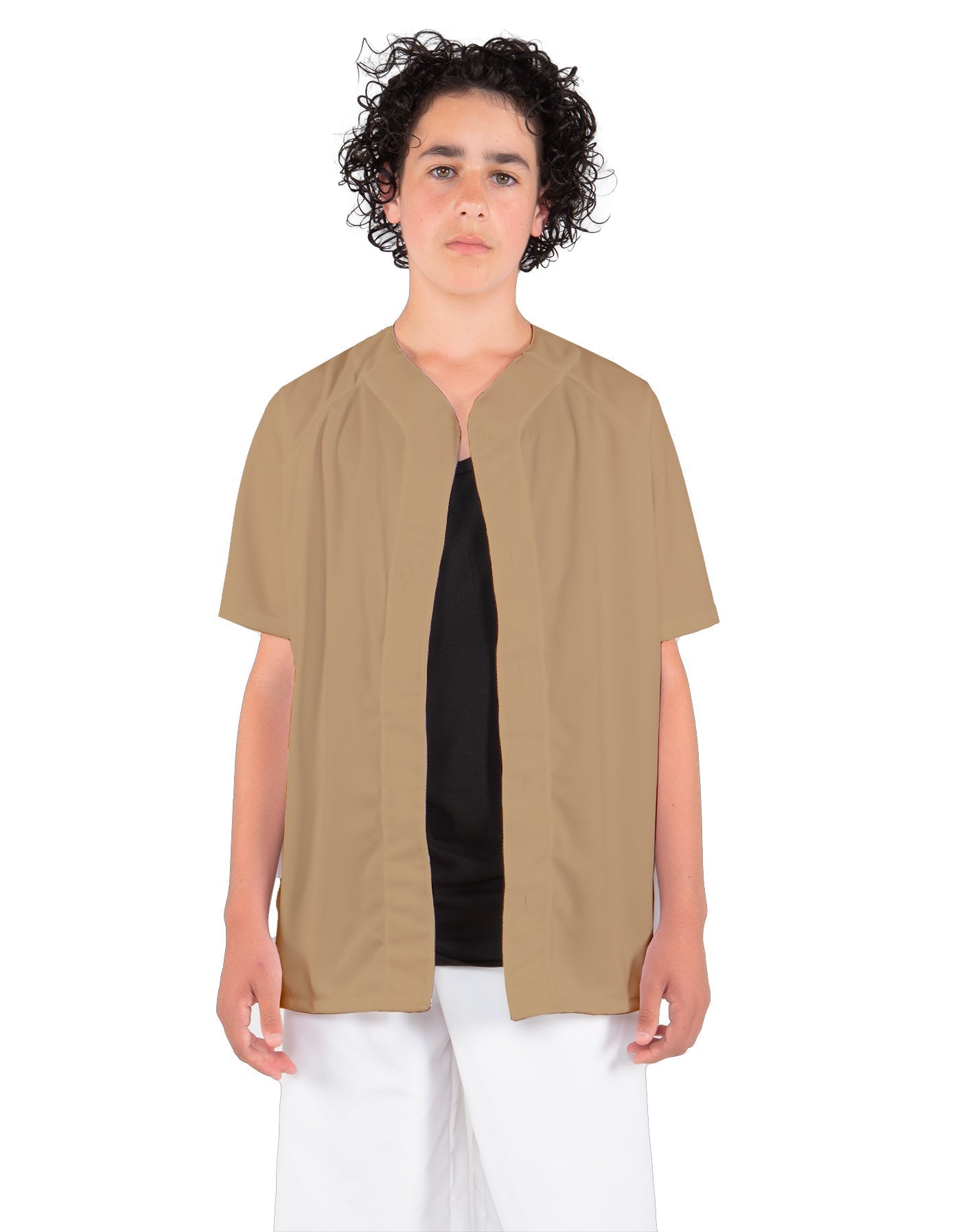 Solid Baseball Jersey With Snaps