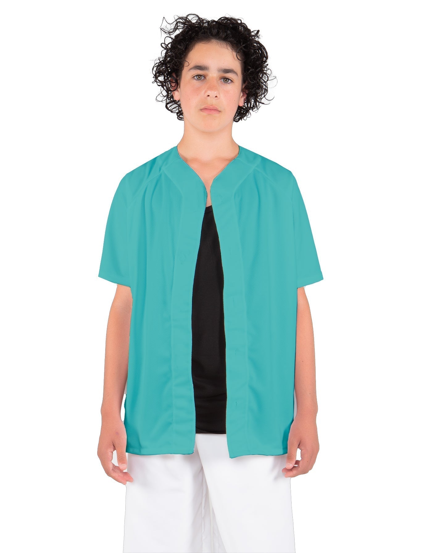 Solid Baseball Jersey With Snaps