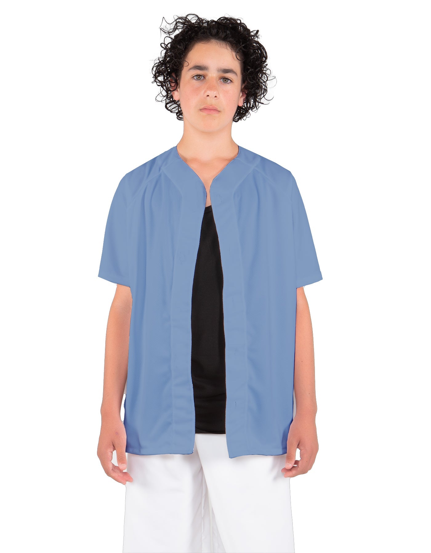 Solid Baseball Jersey With Snaps
