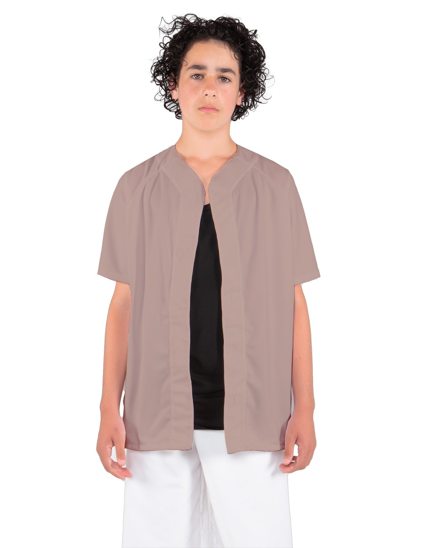 Solid Baseball Jersey With Snaps