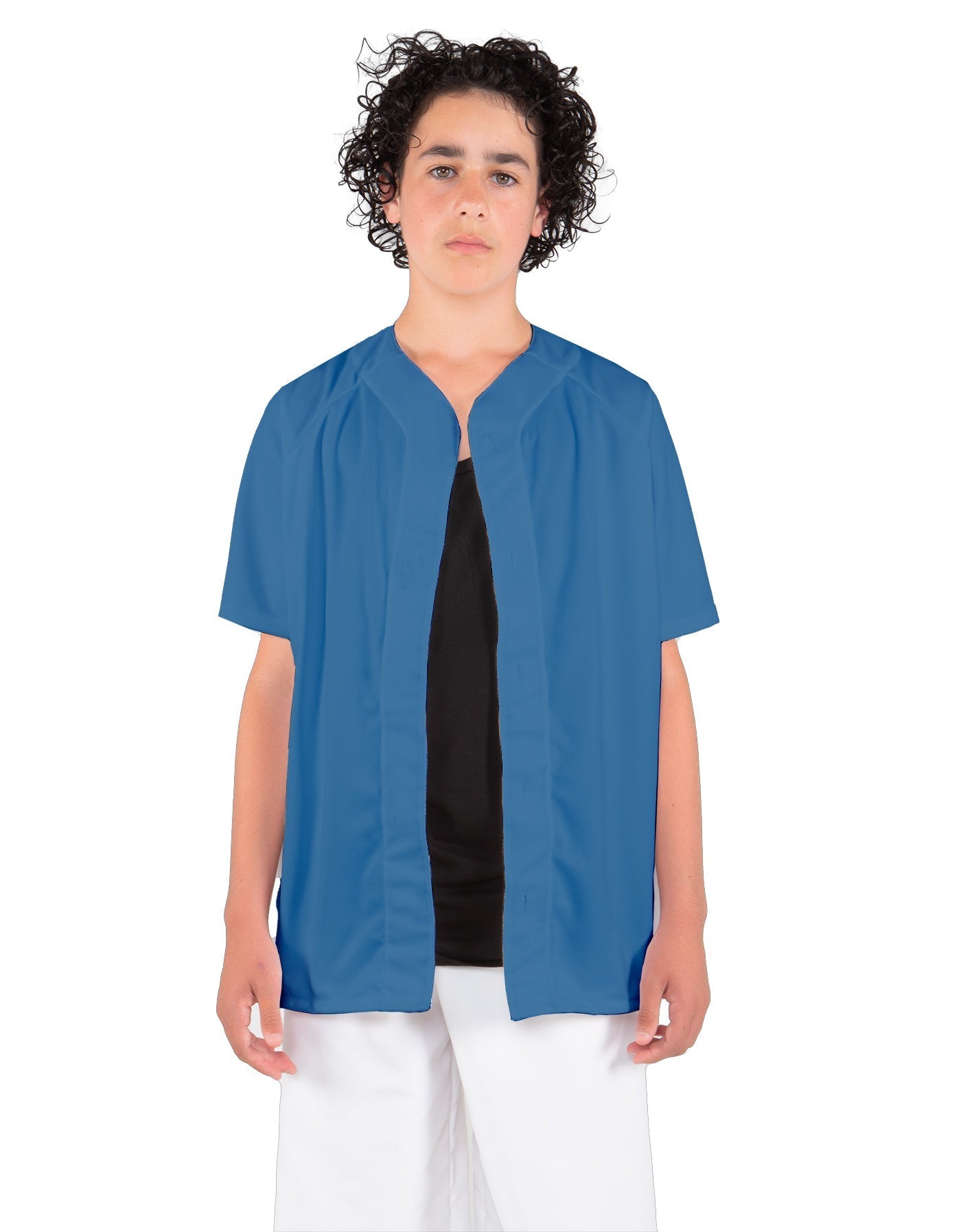 Solid Baseball Jersey With Snaps