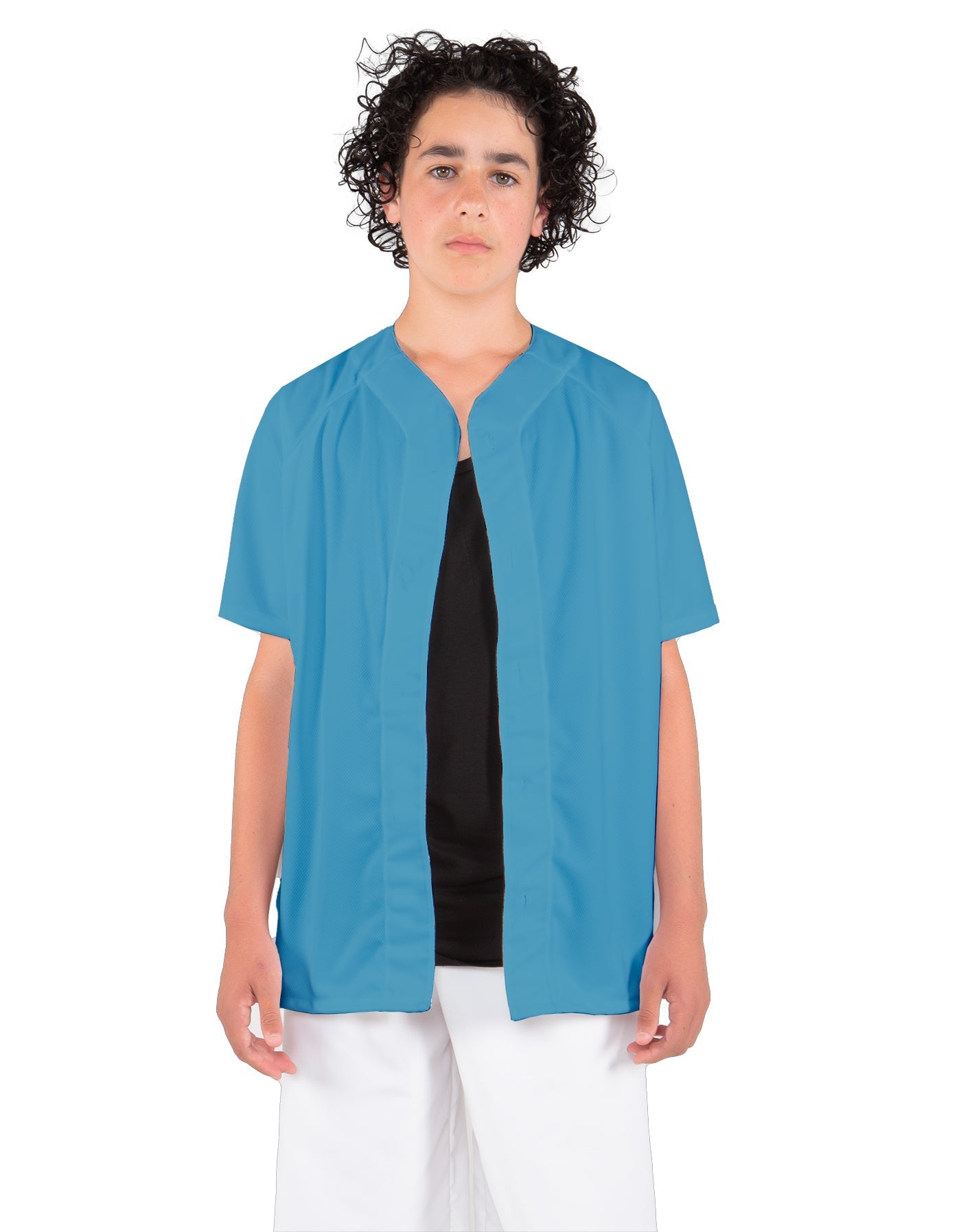 Solid Baseball Jersey With Snaps