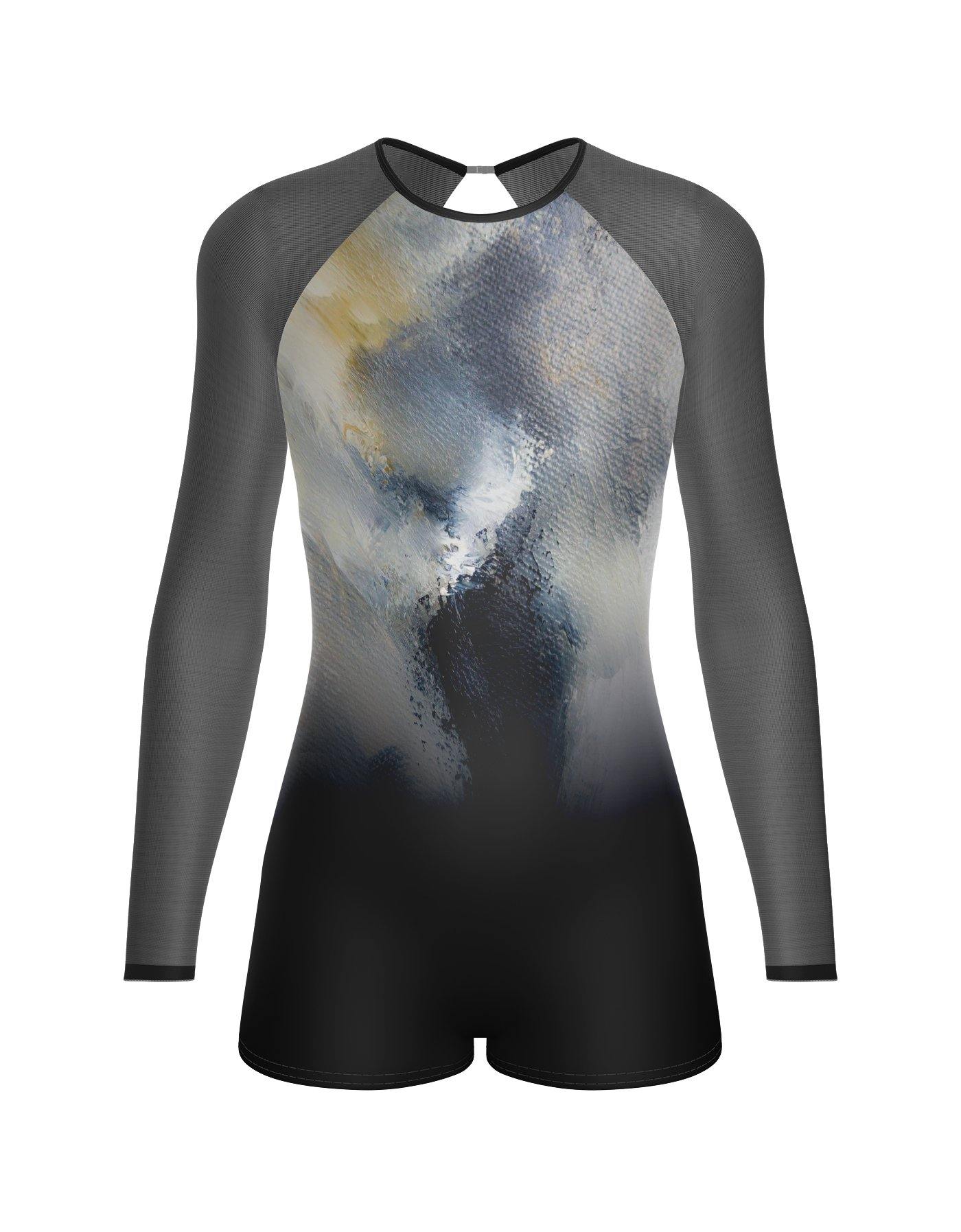 Acrylic Raglan Biketard