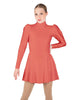 Solid Lycra LS Puff Sleeve TNeck Keyhole Back Dress