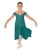 Solid Sequin Lace and Chiffon Propriety Dress