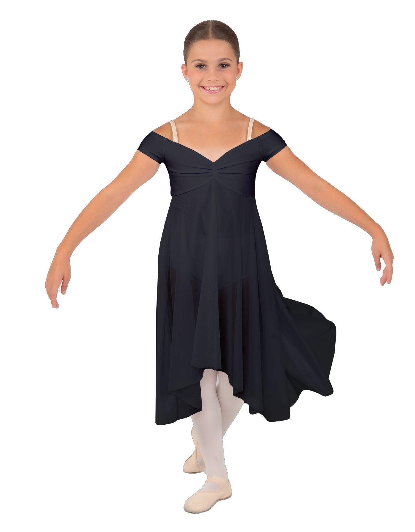 Solid Sequin Lace and Chiffon Propriety Dress