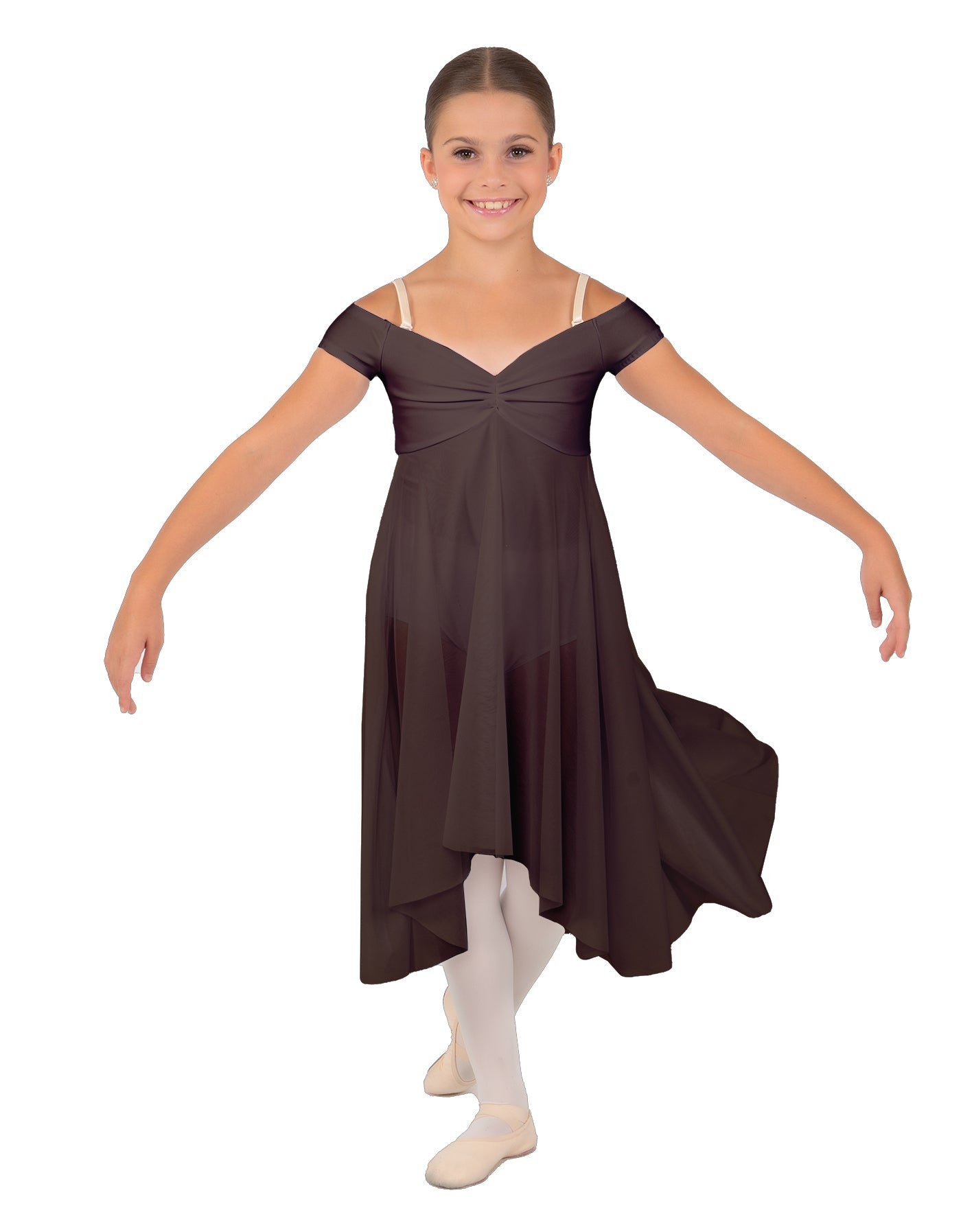 Solid Sequin Lace and Chiffon Propriety Dress