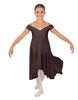 Solid Sequin Lace and Chiffon Propriety Dress