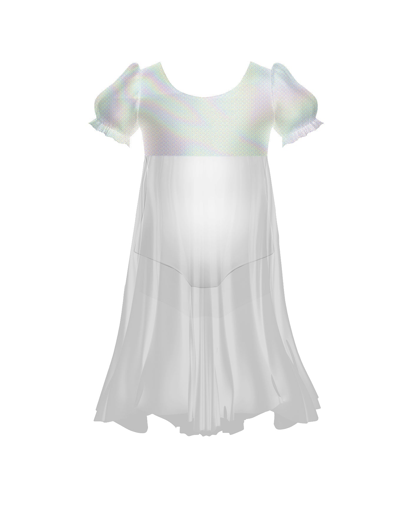 Wendy Puff Sleeve Dress with Chiffon