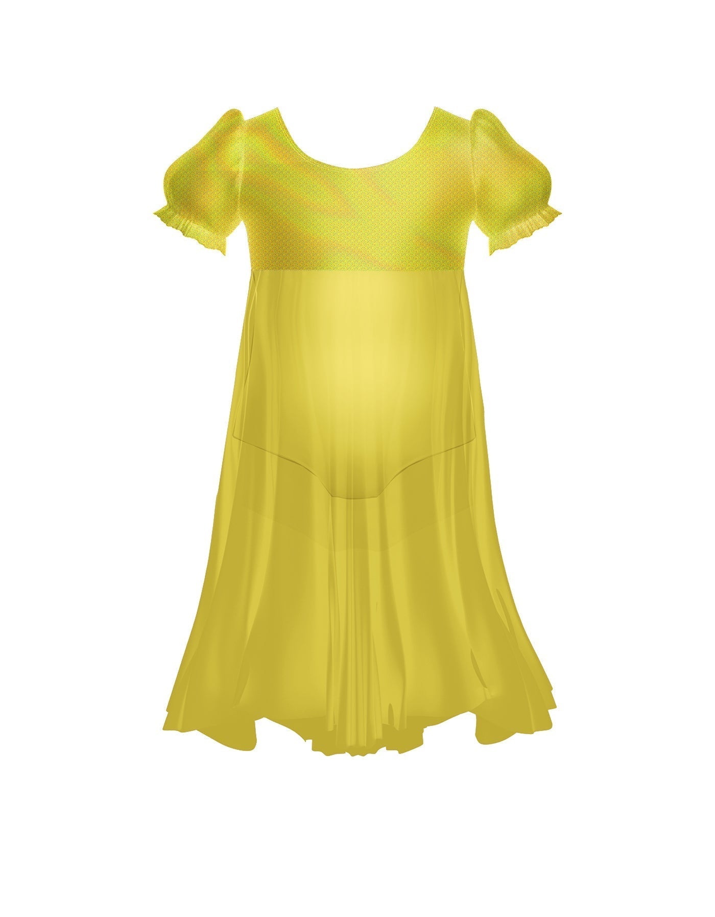 Wendy Puff Sleeve Dress with Chiffon