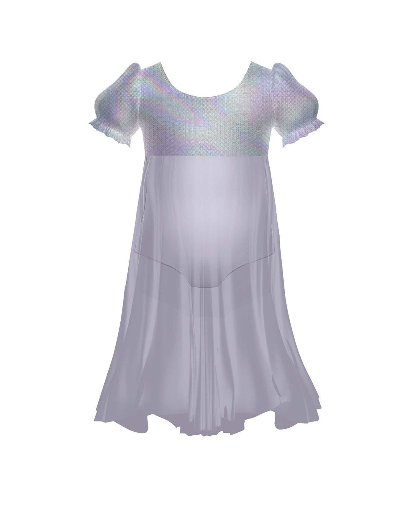 Wendy Puff Sleeve Dress with Chiffon