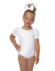 Solid Lycra Puff Sleeve Leotard
