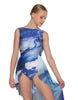 Tidal Wave Printed Open Ballroom Skirt