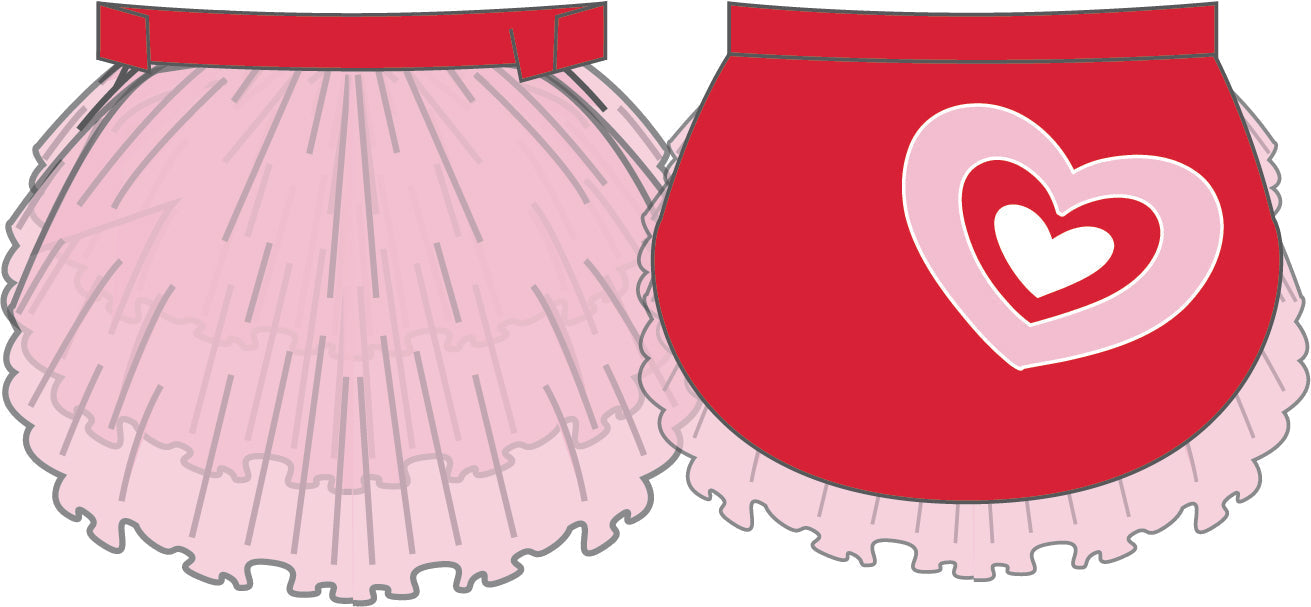 Custom Love Shack Pettibustle with Top Skirt