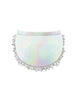 Solid Hologram White Pettibustle with Top Skirt