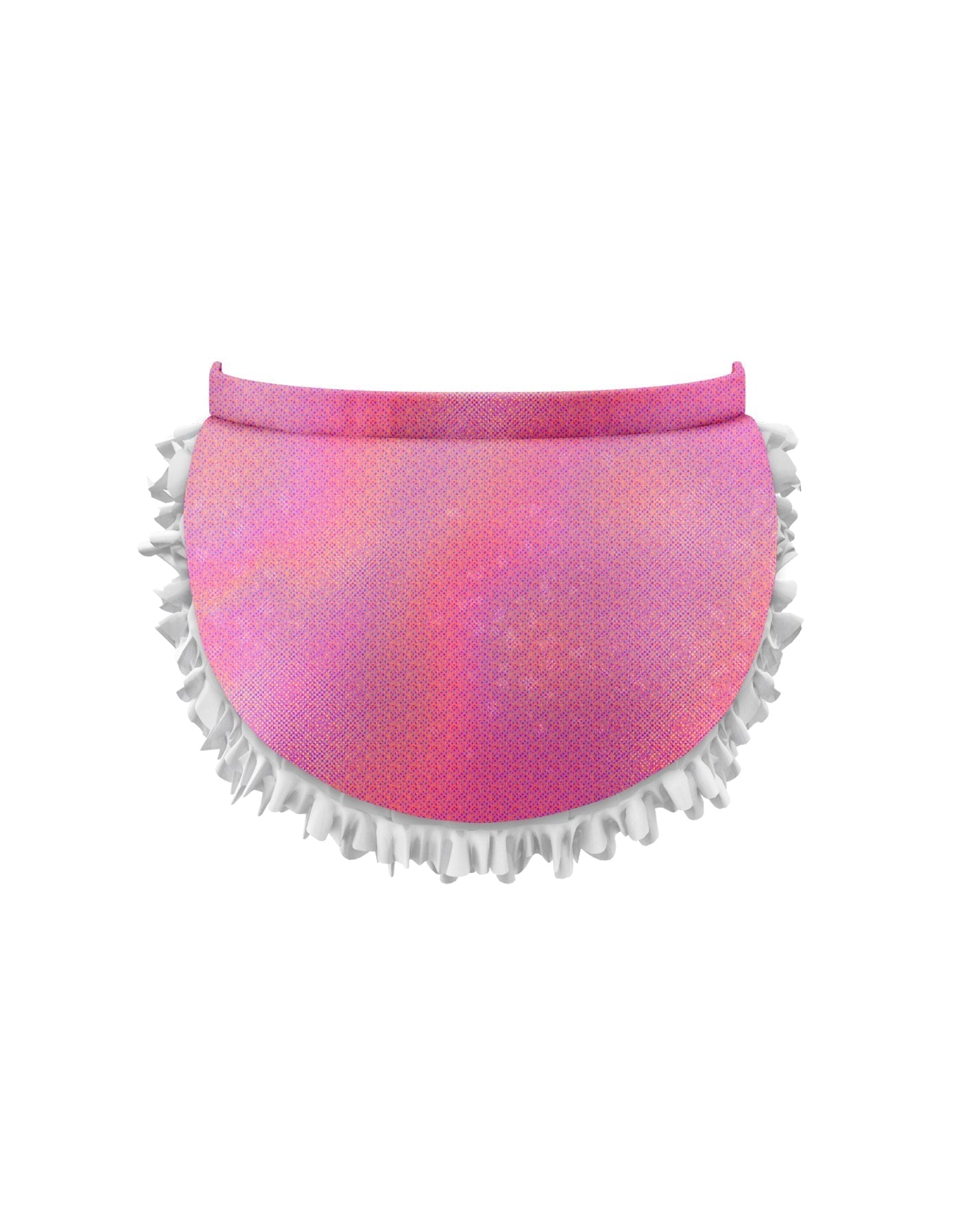 Solid Hologram White Pettibustle with Top Skirt
