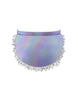 Solid Hologram White Pettibustle with Top Skirt