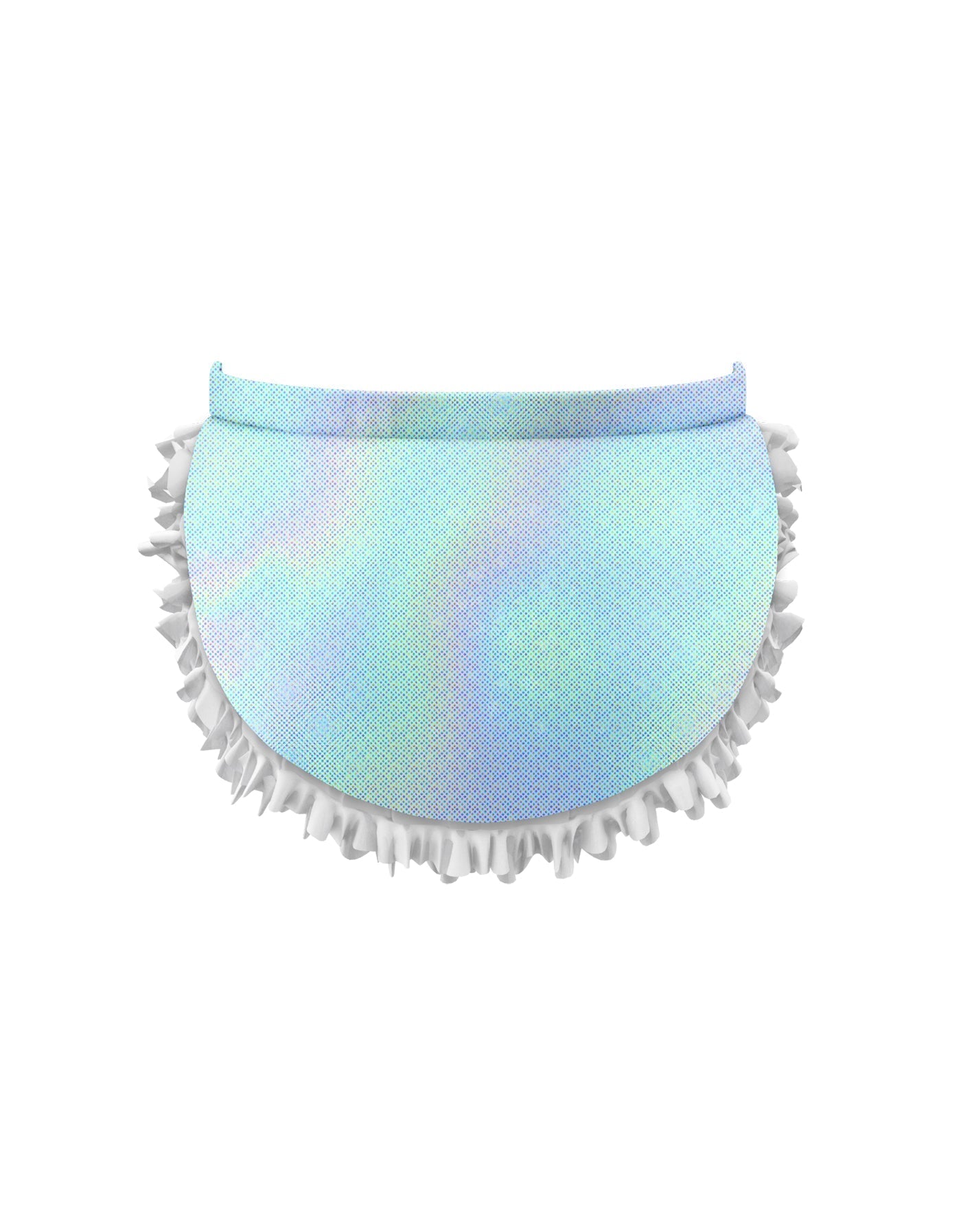 Solid Hologram White Pettibustle with Top Skirt