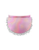 Solid Hologram White Pettibustle with Top Skirt